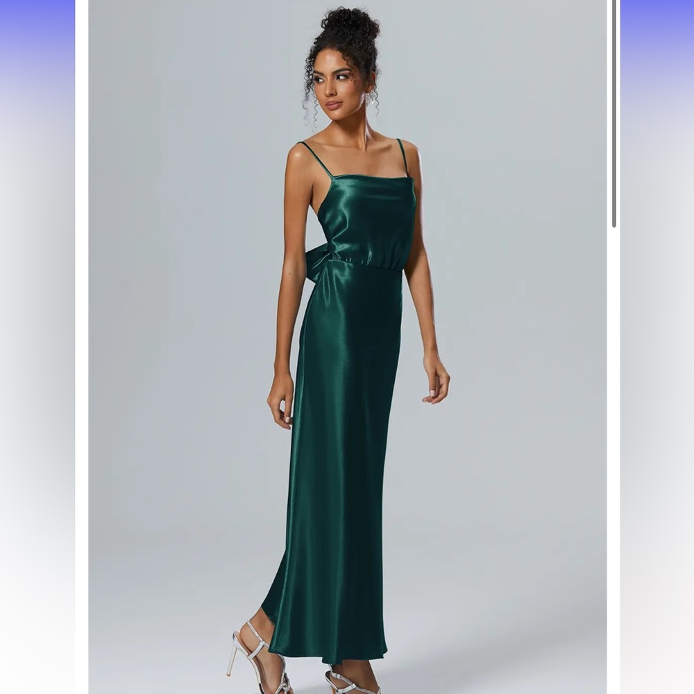 A&W bridal Hunter green bridesmaid dress - custom sized